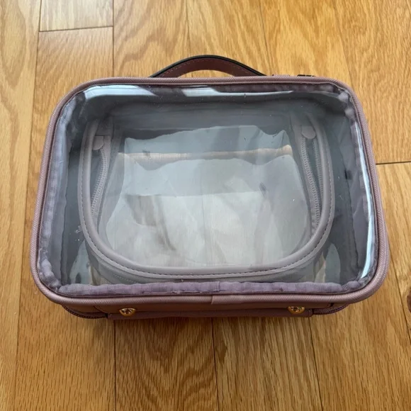 Calpak Small Clear Cosmetics Case in Mauve - Picture 3 of 7